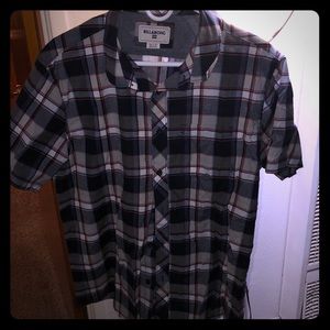 Billabong short sleeve plaid shirt
